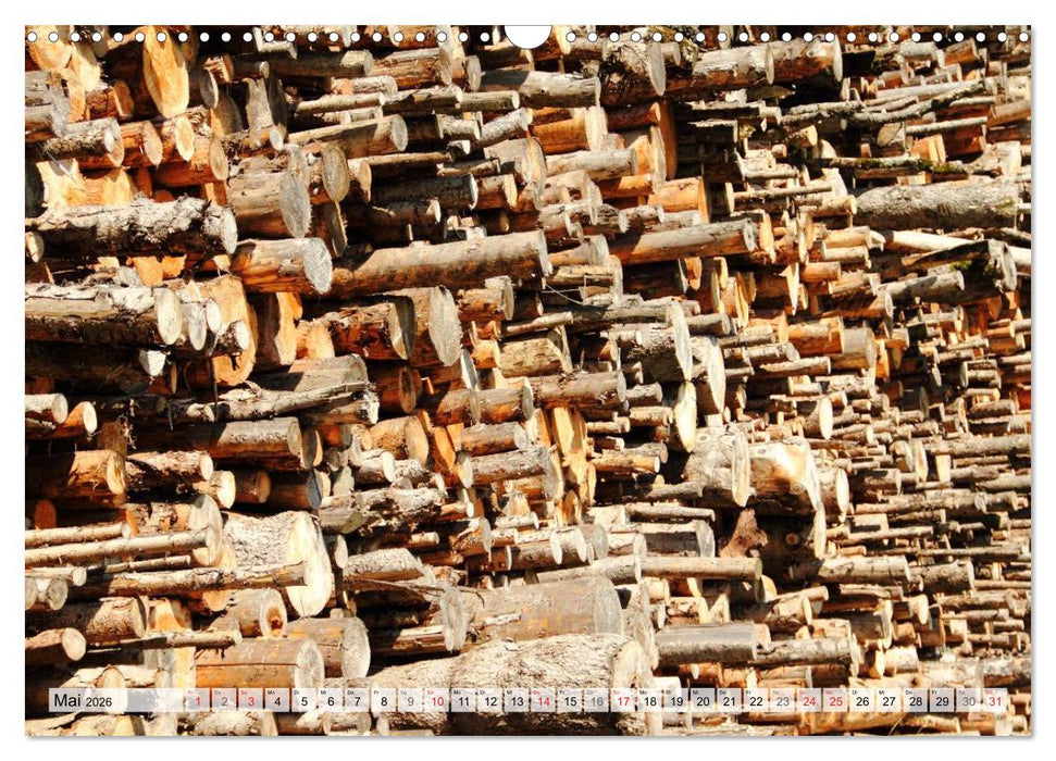 HOLZ - Stapel und Stämme (CALVENDO Wandkalender 2026)