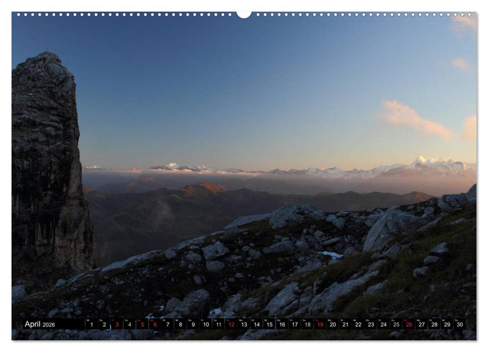 DIE ALPEN - Weitblicke (CALVENDO Wandkalender 2026)