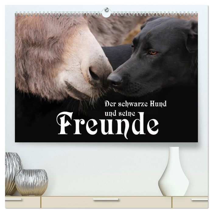 Der schwarze Hund und seine Freunde (CALVENDO Premium Wandkalender 2026)