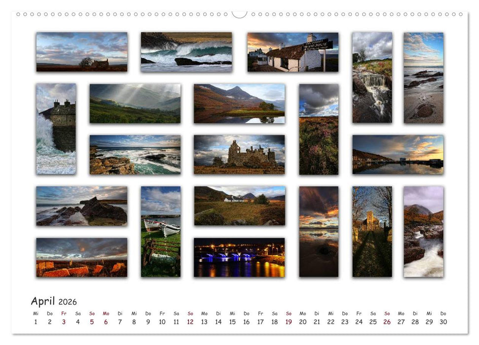 Schottland Impressionen (CALVENDO Wandkalender 2026)