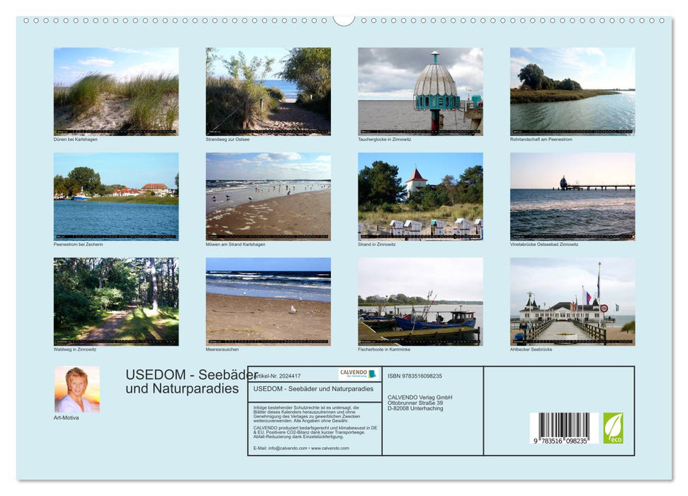 USEDOM - Seebäder und Naturparadies (CALVENDO Premium Wandkalender 2026)