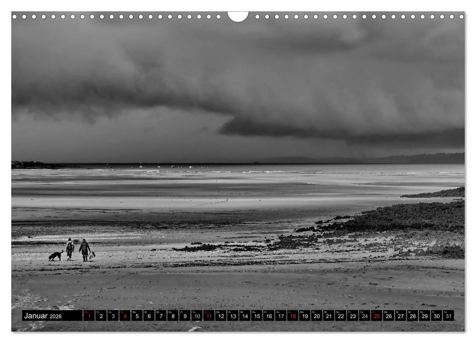 Bretagne in Schwarz und Weiß 2026 (CALVENDO Wandkalender 2026)
