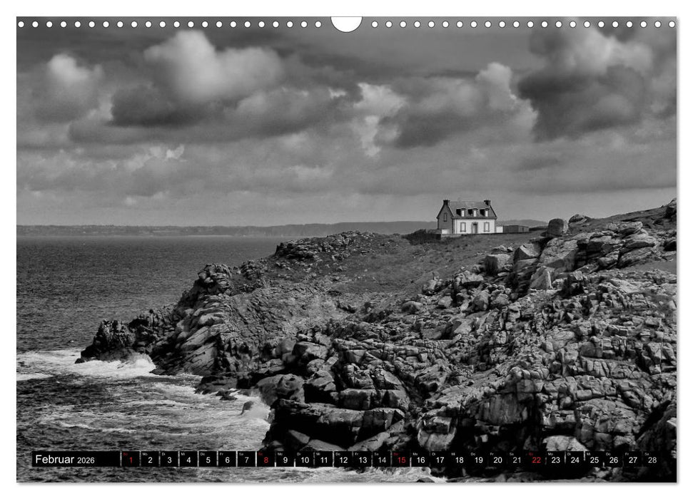 Bretagne in Schwarz und Weiß 2026 (CALVENDO Wandkalender 2026)