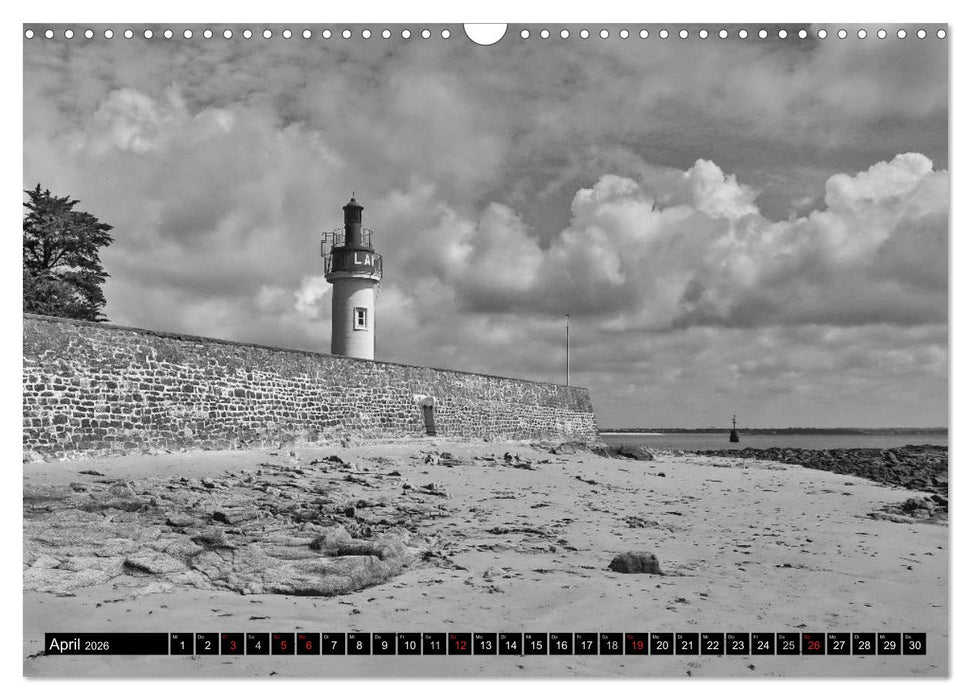 Bretagne in Schwarz und Weiß 2026 (CALVENDO Wandkalender 2026)