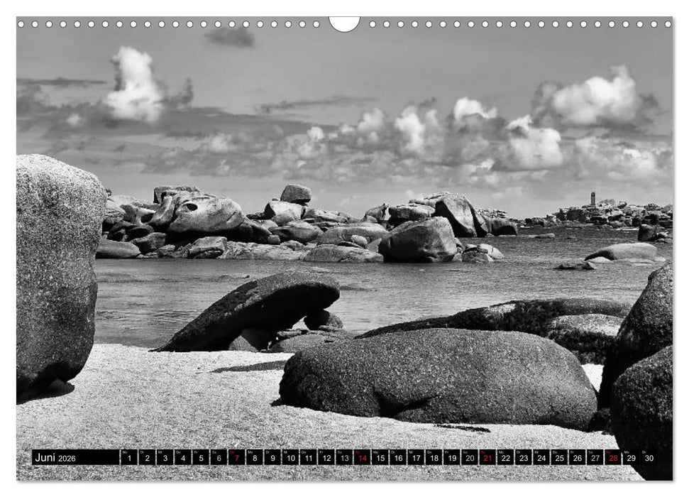 Bretagne in Schwarz und Weiß 2026 (CALVENDO Wandkalender 2026)