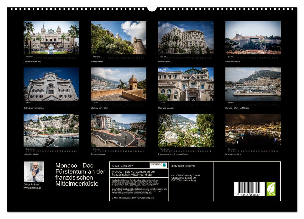 Monaco - Das Fürstentum an der französischen Mittelmeerküste (CALVENDO Premium Wandkalender 2026)