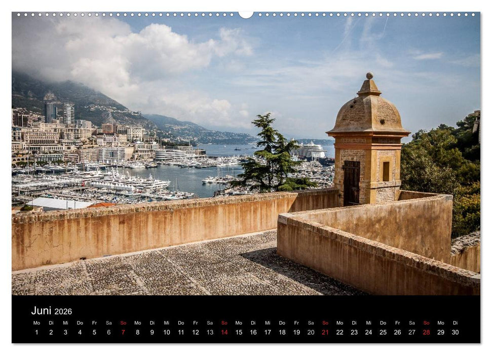 Monaco - Das Fürstentum an der französischen Mittelmeerküste (CALVENDO Premium Wandkalender 2026)