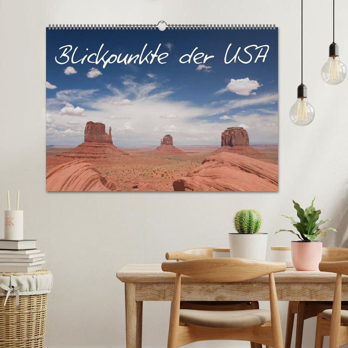 Blickpunkte der USA (CALVENDO Wandkalender 2026)