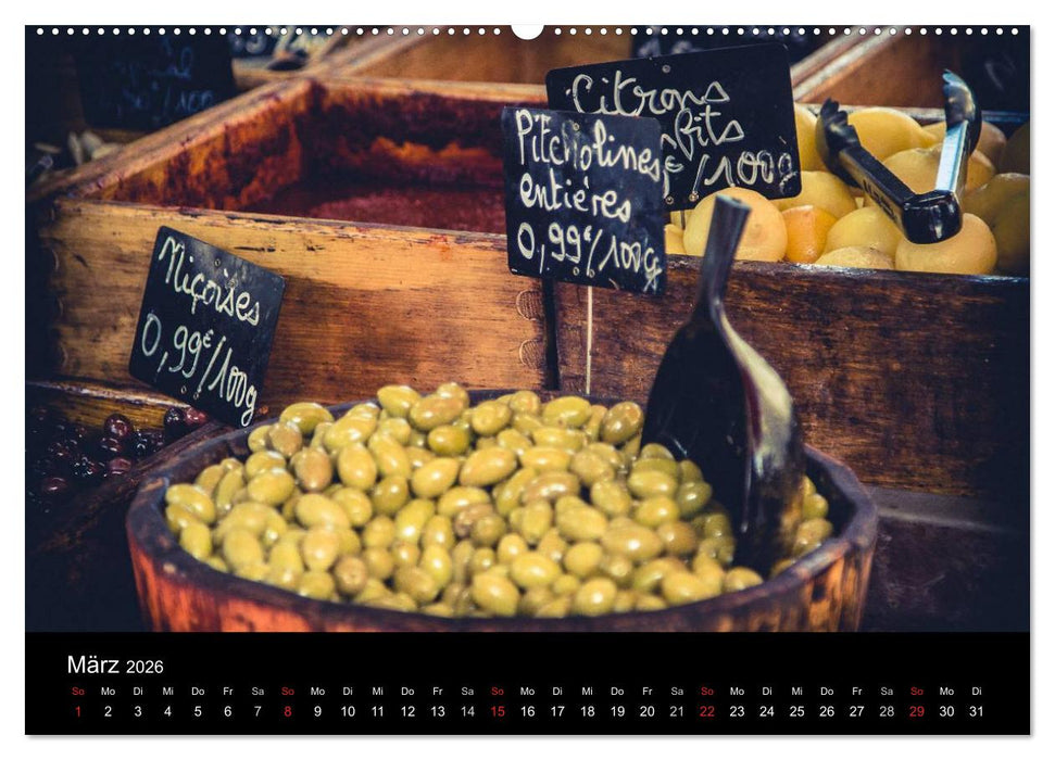 Erlebnis der Sinne - Französischer Markt auf Korsika (CALVENDO Premium Wandkalender 2026)