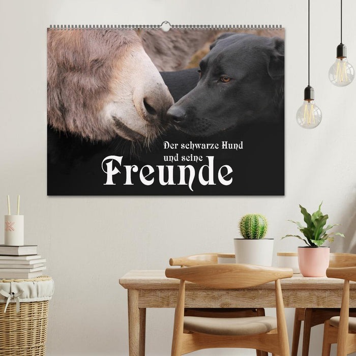 Der schwarze Hund und seine Freunde (CALVENDO Wandkalender 2026)
