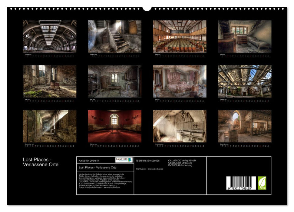 Lost Places - Verlassene Orte (CALVENDO Premium Wandkalender 2026)