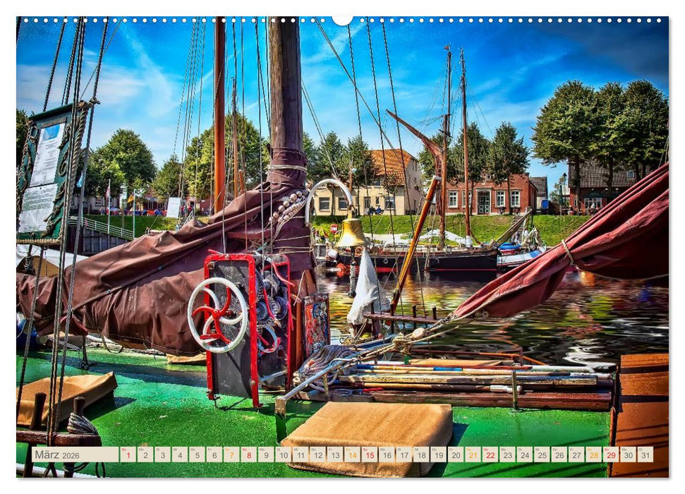 Ostfriesland - der alte Hafen Carolinensiel (CALVENDO Wandkalender 2026)