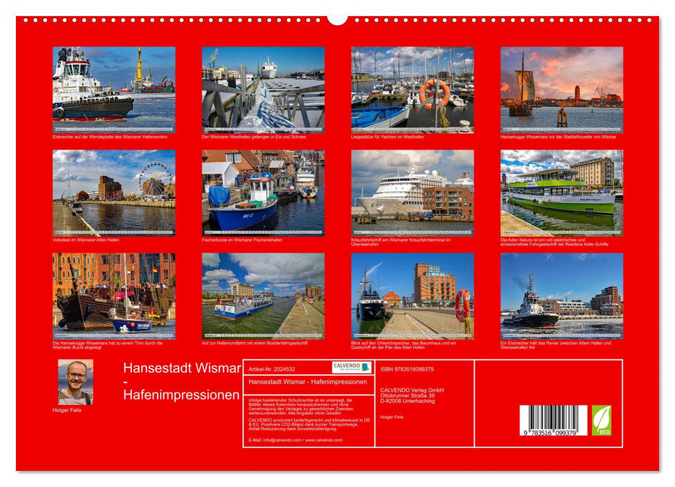 Hansestadt Wismar - Hafenimpressionen (CALVENDO Premium Wandkalender 2026)