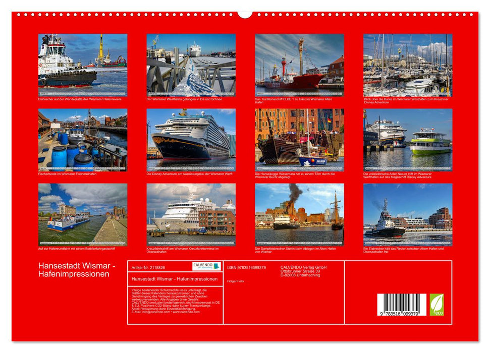 Hansestadt Wismar - Hafenimpressionen (CALVENDO Premium Wandkalender 2026)