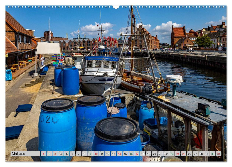 Hansestadt Wismar - Hafenimpressionen (CALVENDO Premium Wandkalender 2026)