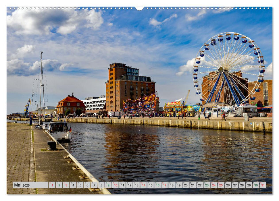 Hansestadt Wismar - Hafenimpressionen (CALVENDO Premium Wandkalender 2026)