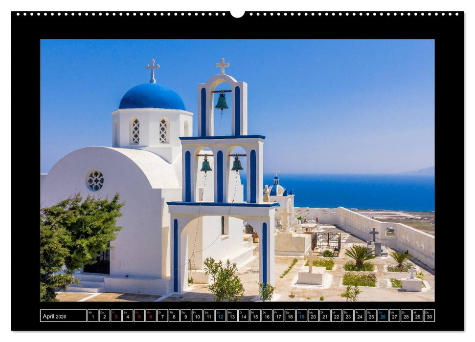 Kalimera Thira - Santorini, die schönste der Kykladen stellt sich vor (CALVENDO Wandkalender 2026)