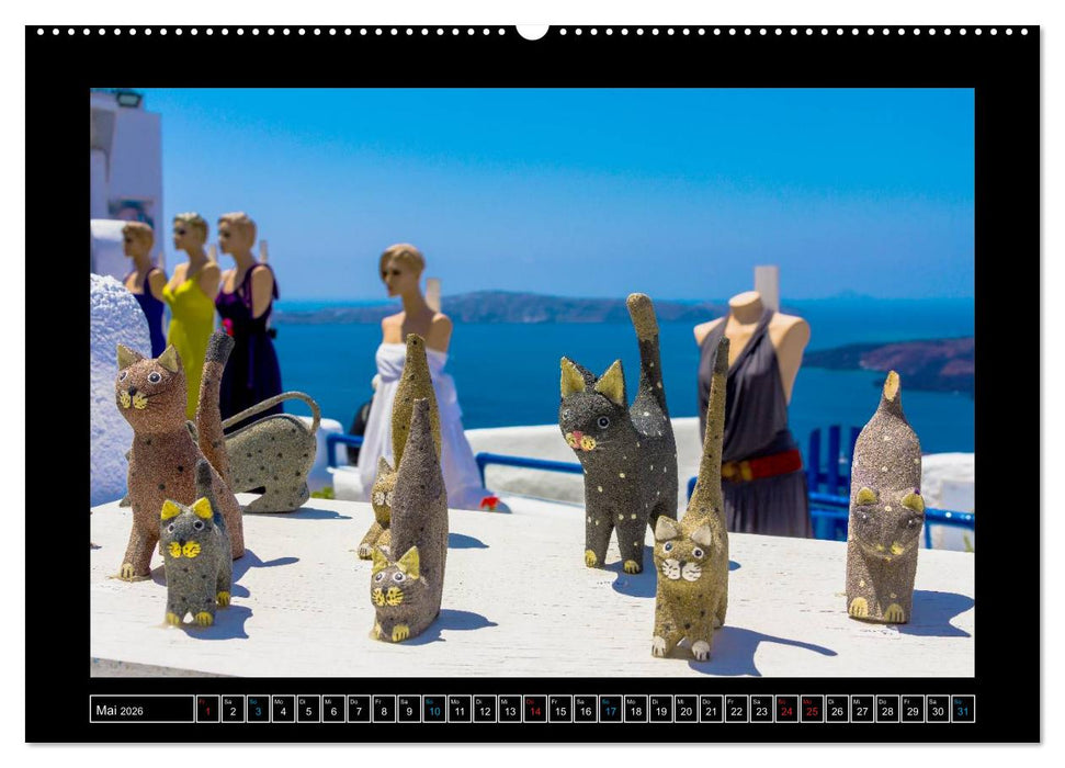 Kalimera Thira - Santorini, die schönste der Kykladen stellt sich vor (CALVENDO Wandkalender 2026)