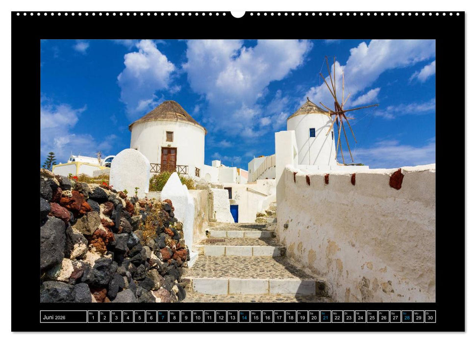 Kalimera Thira - Santorini, die schönste der Kykladen stellt sich vor (CALVENDO Wandkalender 2026)