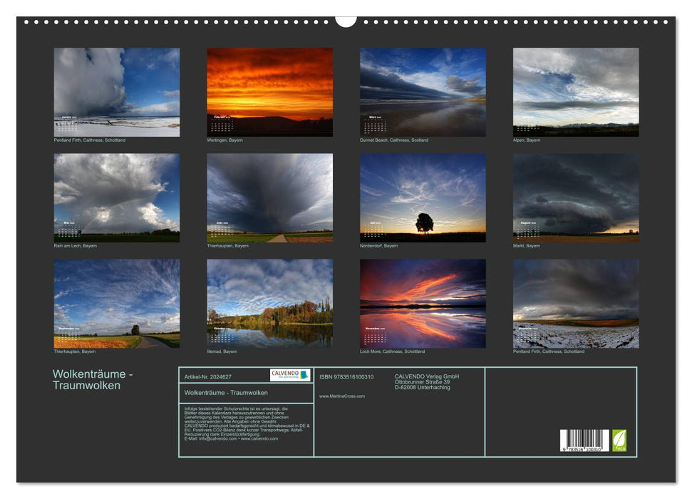 Wolkenträume - Traumwolken (CALVENDO Wandkalender 2026)