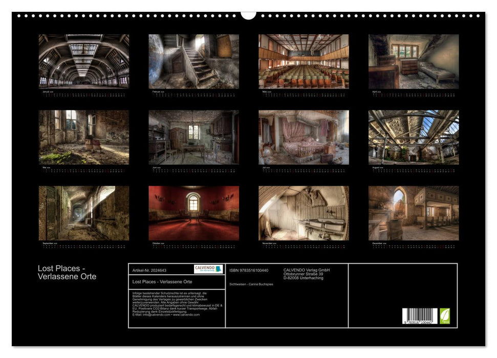 Lost Places - Verlassene Orte (CALVENDO Wandkalender 2026)
