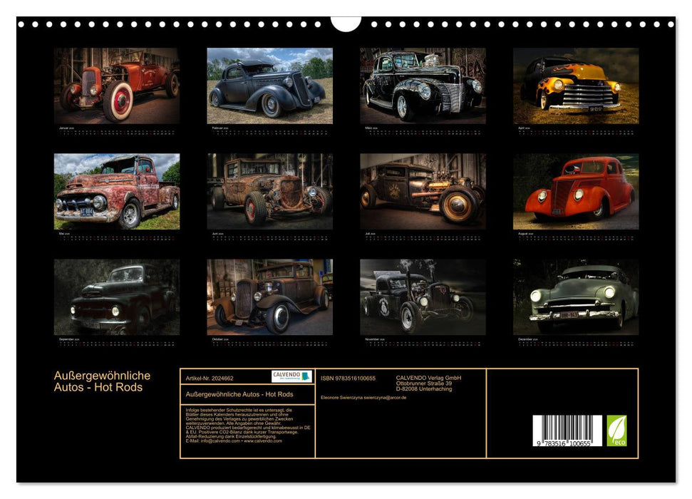 Außergewöhnliche Autos - Hot Rods (CALVENDO Wandkalender 2026)