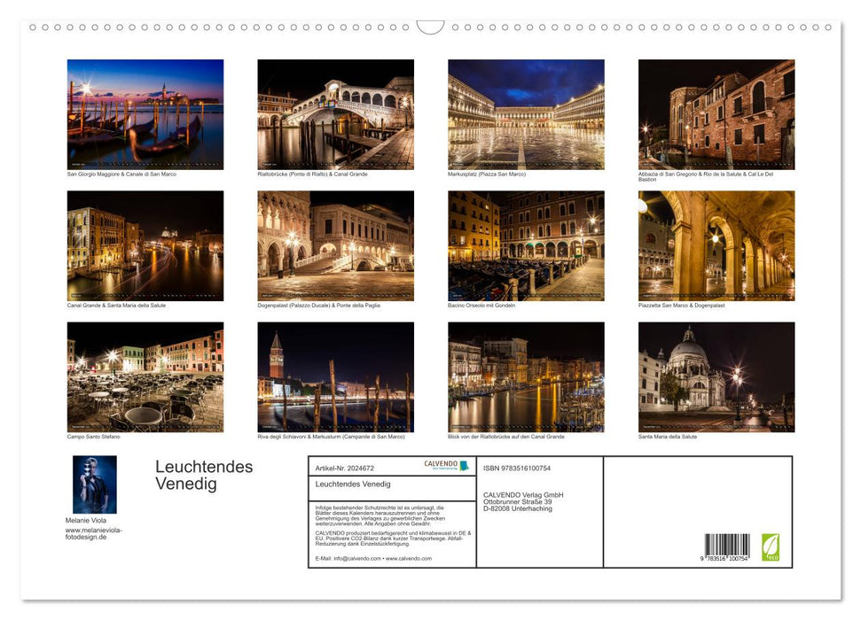 Leuchtendes Venedig (CALVENDO Wandkalender 2026)