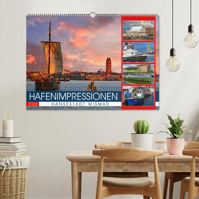 Hansestadt Wismar - Hafenimpressionen (CALVENDO Wandkalender 2026)