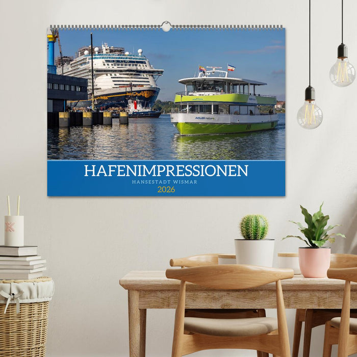 Hansestadt Wismar - Hafenimpressionen (CALVENDO Wandkalender 2026)