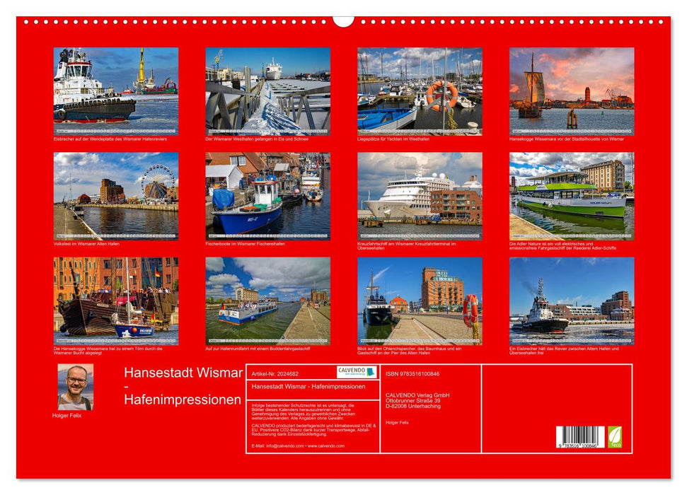 Hansestadt Wismar - Hafenimpressionen (CALVENDO Wandkalender 2026)