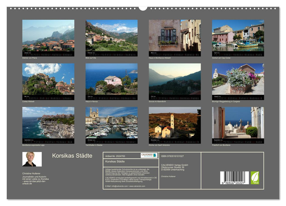 Korsikas Städte (CALVENDO Premium Wandkalender 2026)
