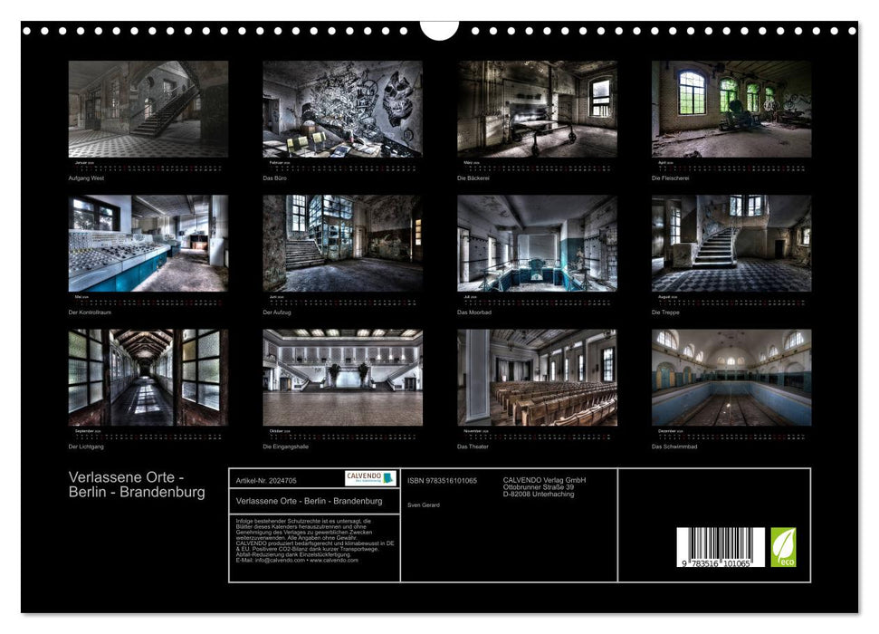 Verlassene Orte - Berlin - Brandenburg (CALVENDO Wandkalender 2026)