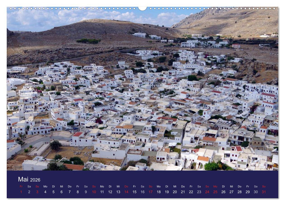 Rhodos mit Lindos und Symi (CALVENDO Premium Wandkalender 2026)