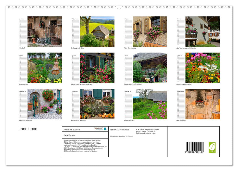 Landleben (CALVENDO Premium Wandkalender 2026)