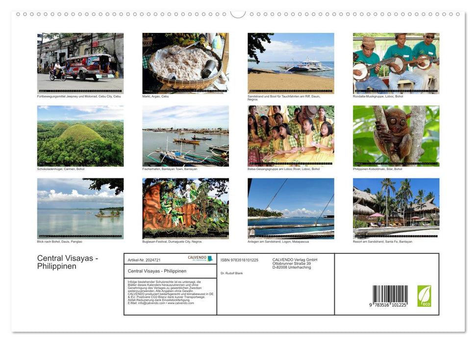 Central Visayas - Philippinen (CALVENDO Premium Wandkalender 2026)