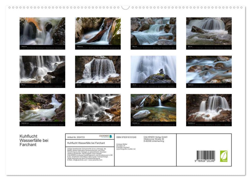 Kuhflucht Wasserfälle bei Farchant (CALVENDO Premium Wandkalender 2026)