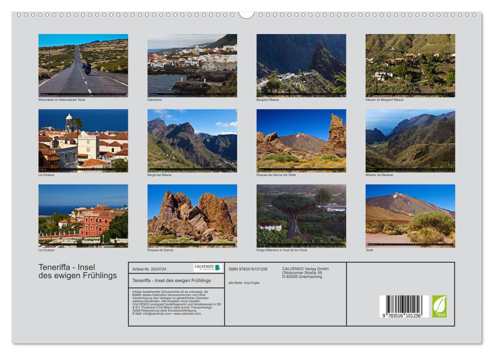Teneriffa - Insel des ewigen Frühlings (CALVENDO Premium Wandkalender 2026)