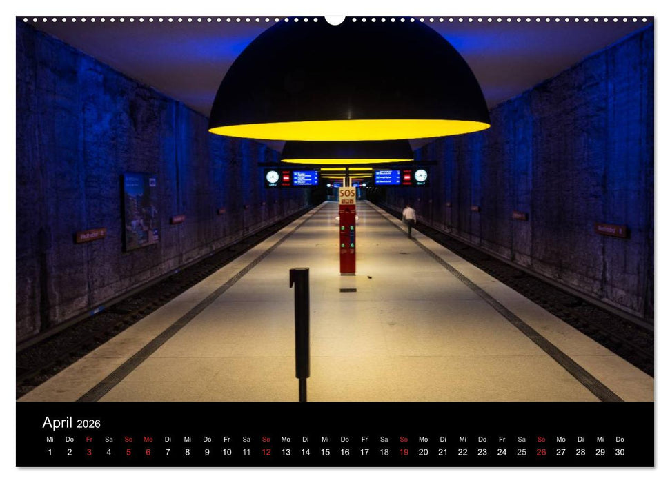 U-Bahn in München (CALVENDO Premium Wandkalender 2026)