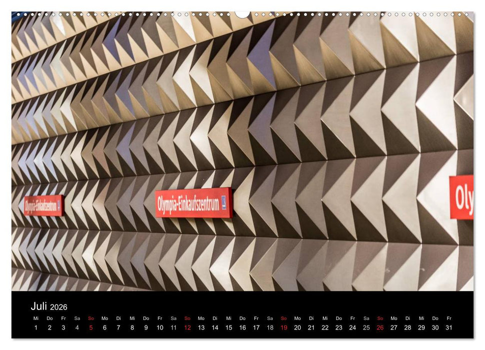 U-Bahn in München (CALVENDO Premium Wandkalender 2026)