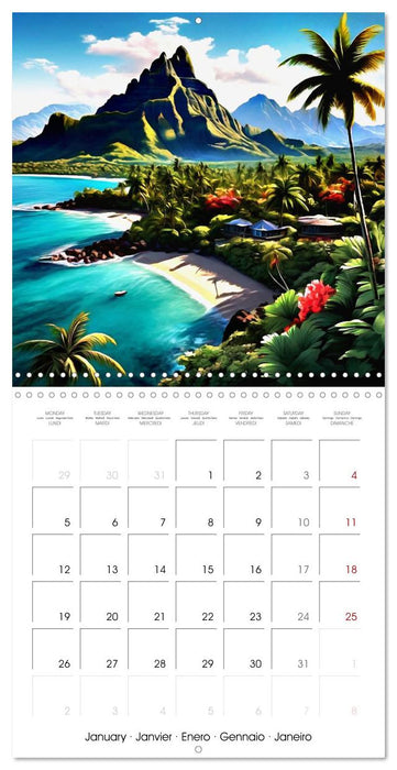 South Pacific Islands - Polynesia (CALVENDO Monthly Calendar 2026)