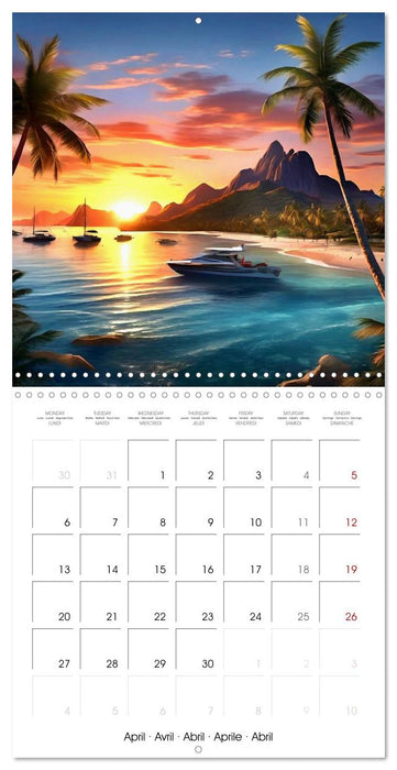 South Pacific Islands - Polynesia (CALVENDO Monthly Calendar 2026)