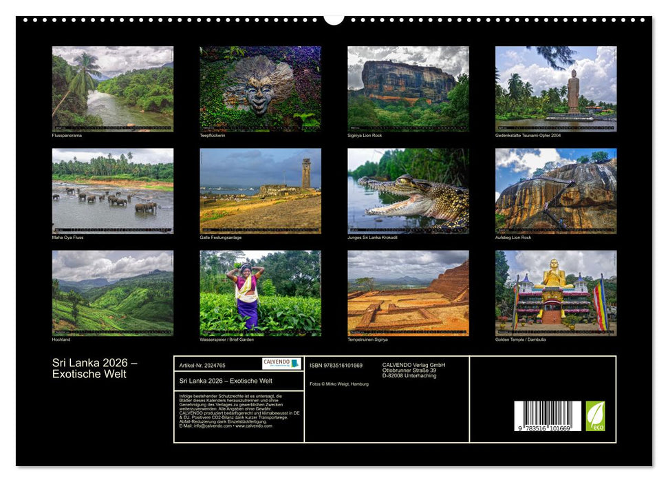 Sri Lanka 2026 – Exotische Welt (CALVENDO Premium Wandkalender 2026)