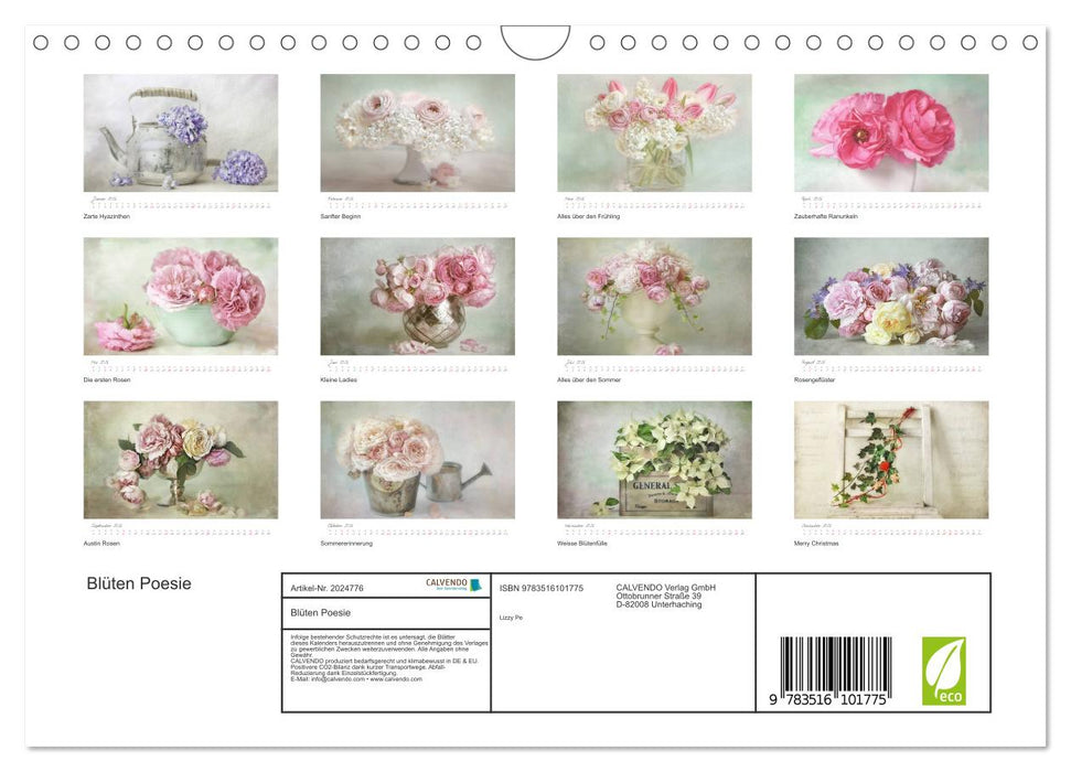 Blüten Poesie (CALVENDO Wandkalender 2026)