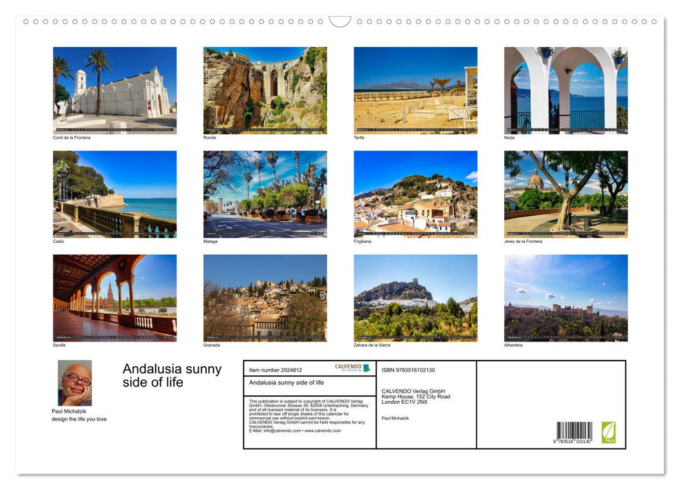 Andalusia sunny side of life (CALVENDO Monthly Calendar 2026)