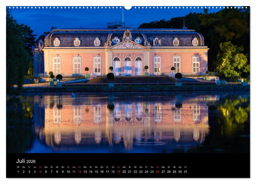 Düsseldorf bei Nacht (CALVENDO Premium Wandkalender 2026)