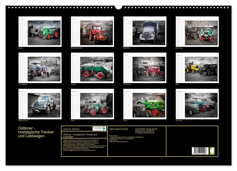 Oldtimer - nostalgische Trecker und Lastwagen (CALVENDO Wandkalender 2026)