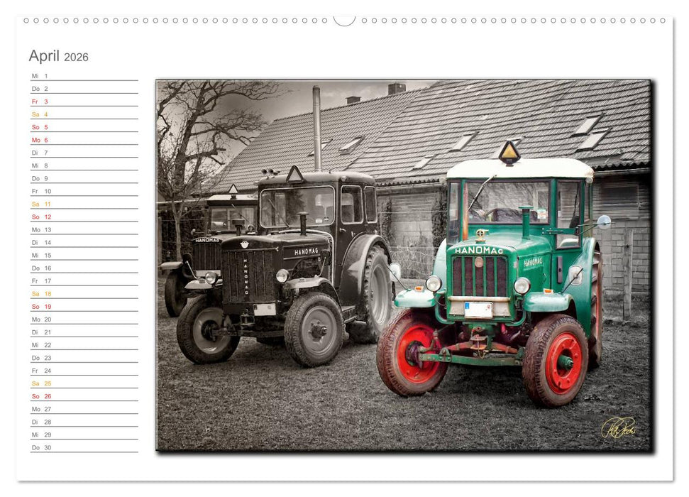 Oldtimer - nostalgische Trecker und Lastwagen (CALVENDO Wandkalender 2026)