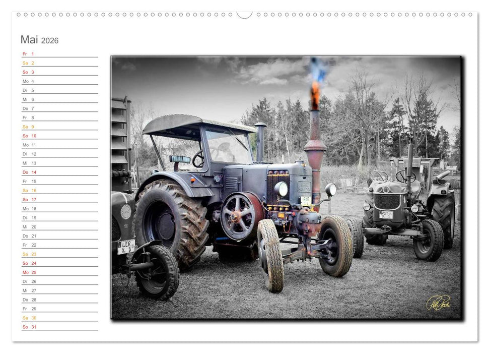 Oldtimer - nostalgische Trecker und Lastwagen (CALVENDO Wandkalender 2026)