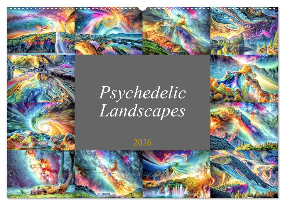 Psychedelic Landscapes (CALVENDO Monthly Calendar 2026)