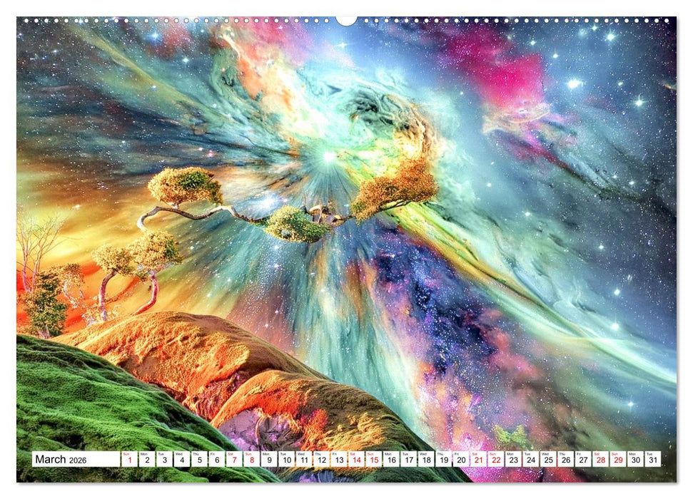 Psychedelic Landscapes (CALVENDO Monthly Calendar 2026)
